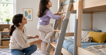 How do you childproof a bunk bed ladder?