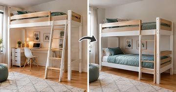 Can a loft bed be converted into a bunk bed later?
