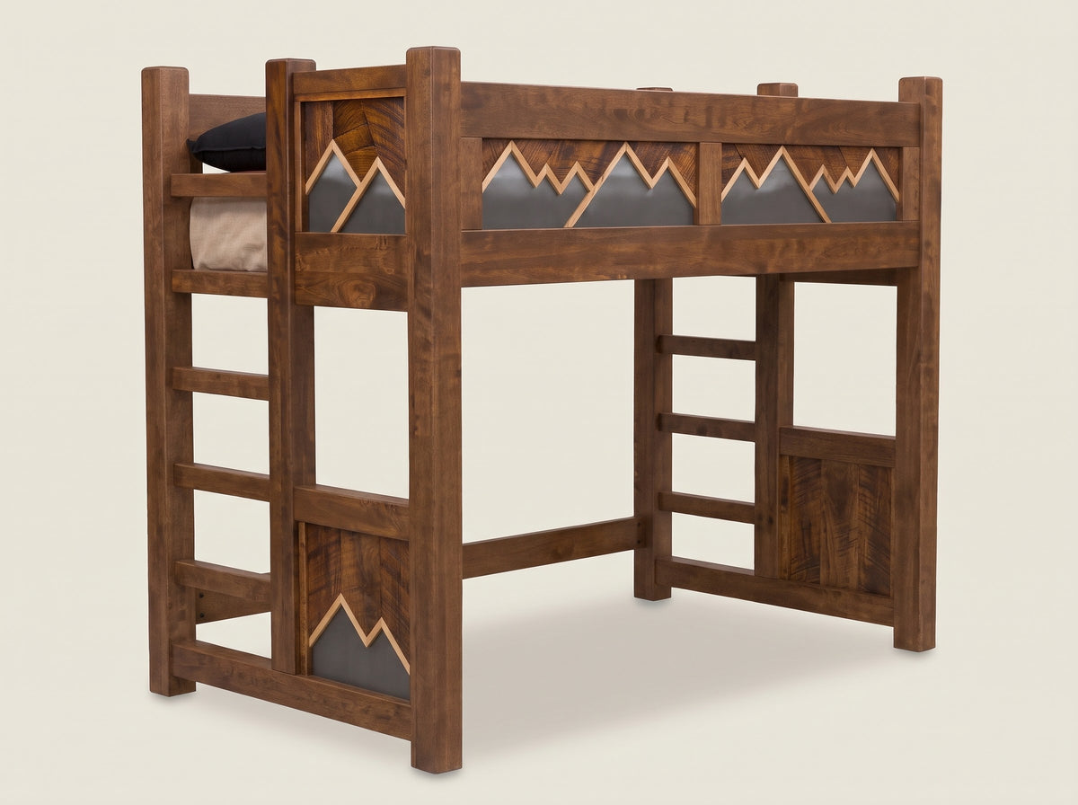 The White Mountains twin loft bed, alternate view